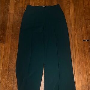 Express Dark Green Wide Leg Pants